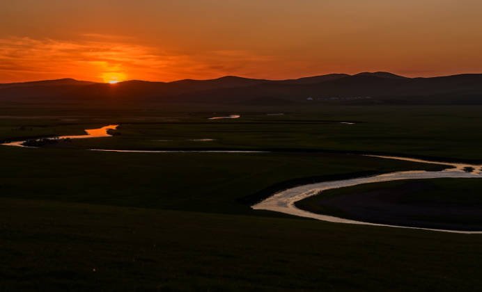 Mozhigrad River at Sunset
