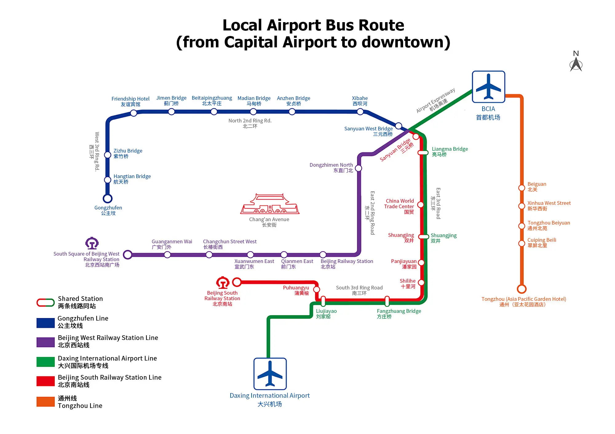 Bus Routes from Capital Airport to Downtown