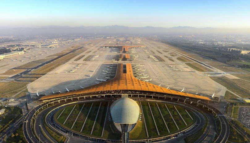 Aerial view of Beijing Capital International Airport