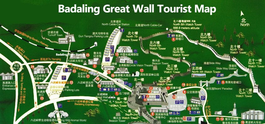 Badaling Tourist Map